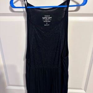 Black boho Halter tank top